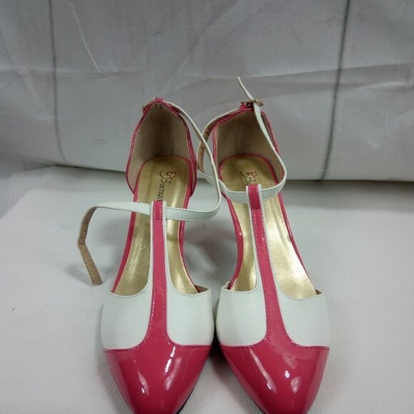 EY Especially Yours Pink & White Patent Heels - Picture 2 of 11